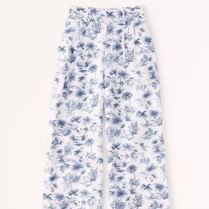 Abercrombie linen blend wide leg pants xs